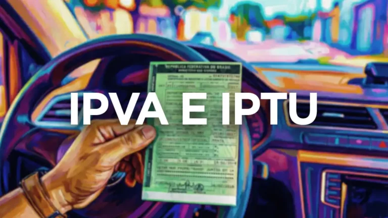 Calculadora, chaves de carro e um calendário de janeiro sobre uma mesa, representando o planejamento financeiro para pagamento de IPVA e IPTU 2026
